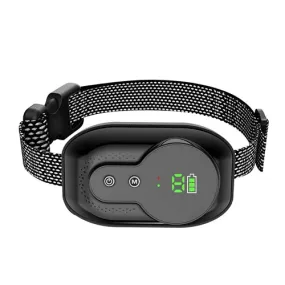 Dog Bark Collar Anti Barking Electric Training Collar Rechargeable Smart Anti-Bark Collar with Beep Vibration Shock Function 5 Intensity Levels - Black