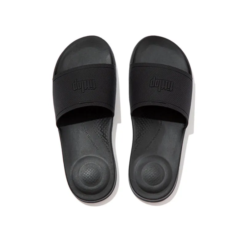 Fitflop Iqushion Men's Pool Slides - All Black