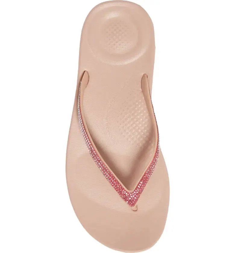 FitFlop Womens Iqushion Ombre Sparkle Beige