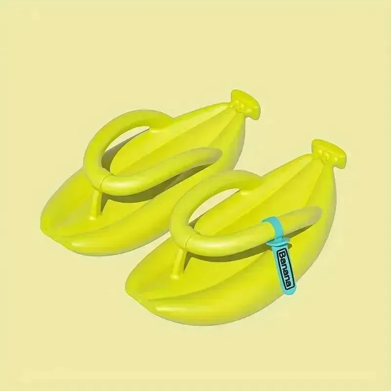 Funny Cartoon Banana Shaped Flip-Flops