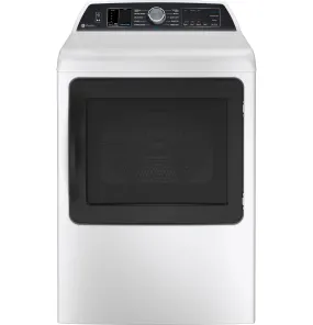 GE Profile™ 7.4 cu. ft. Capacity Smart aluminized alloy drum Electric Dryer with Sanitize Cycle and Sensor Dry