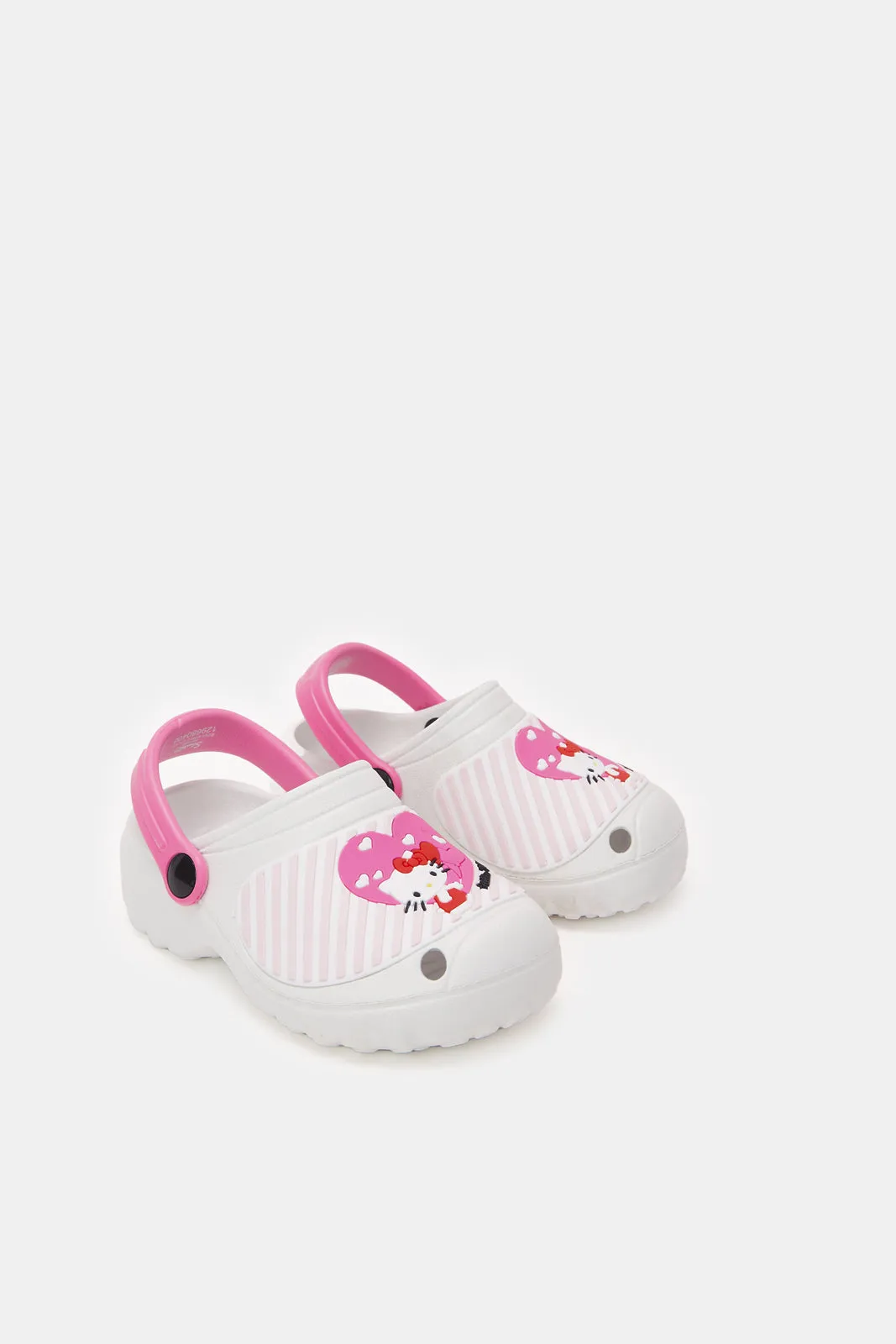 Girls White Hello Kitty Clog