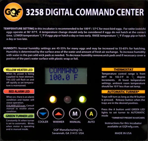 GQF 1500 Digital Professional Cabinet Egg Incubator (Incubator ONLY)