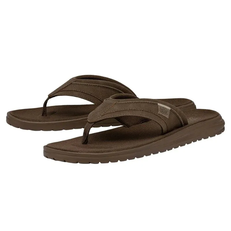 HEY DUDE Men's Sami Flip Flop (Saddle)