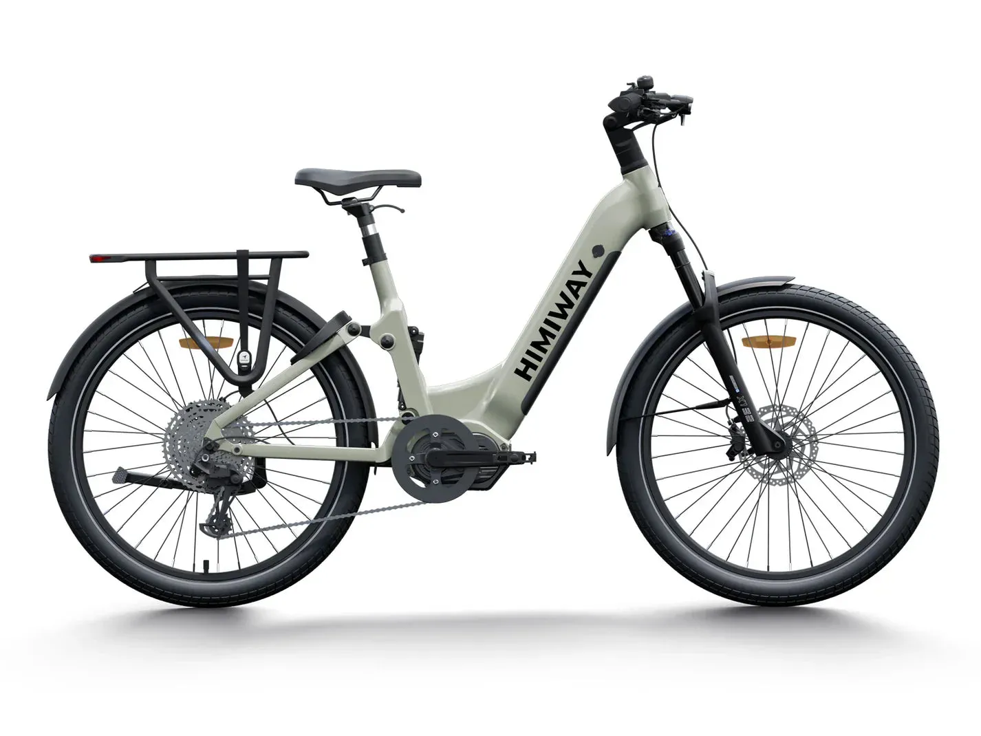 HIMIWAY A7 PRO 500 w Step Thru Ebike 27.5x2.4 Fat Electric Beach Cruiser eBike