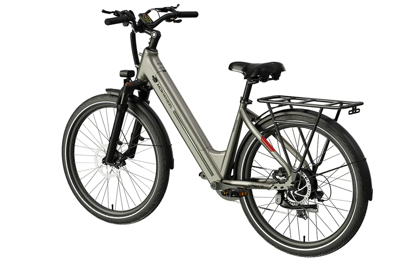 MOKWHEEL Asphalt ST 500 w Step Thru Ebike 27.5x2.4 Urban Electric Beach Cruiser eBike