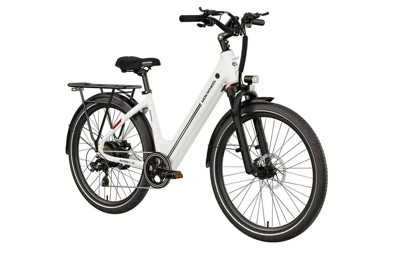 MOKWHEEL Asphalt ST 500 w Step Thru Ebike 27.5x2.4 Urban Electric Beach Cruiser eBike