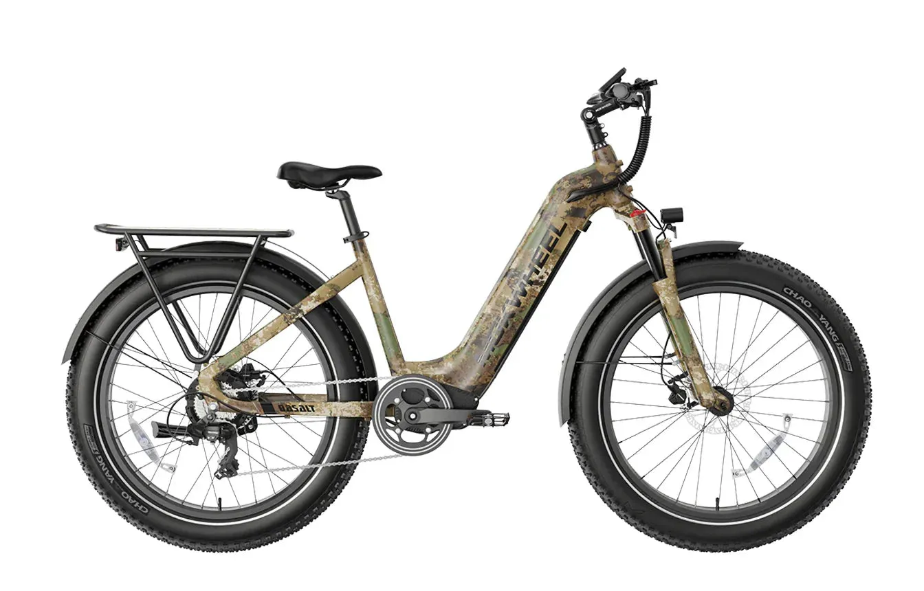 MOKWHEEL Basalt ST 750 w Step Thru Ebike 26x4 Fat Tire Fat Tire Electric Beach Cruiser eBike