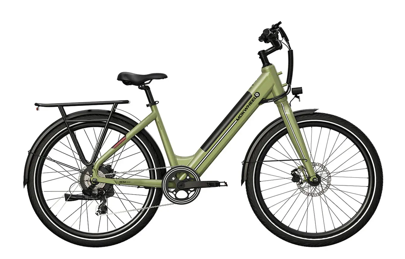 MOKWHEEL Mesa Light ST 350 w Step Thru Ebike 27.5x2.4 Road Electric Beach Cruiser eBike