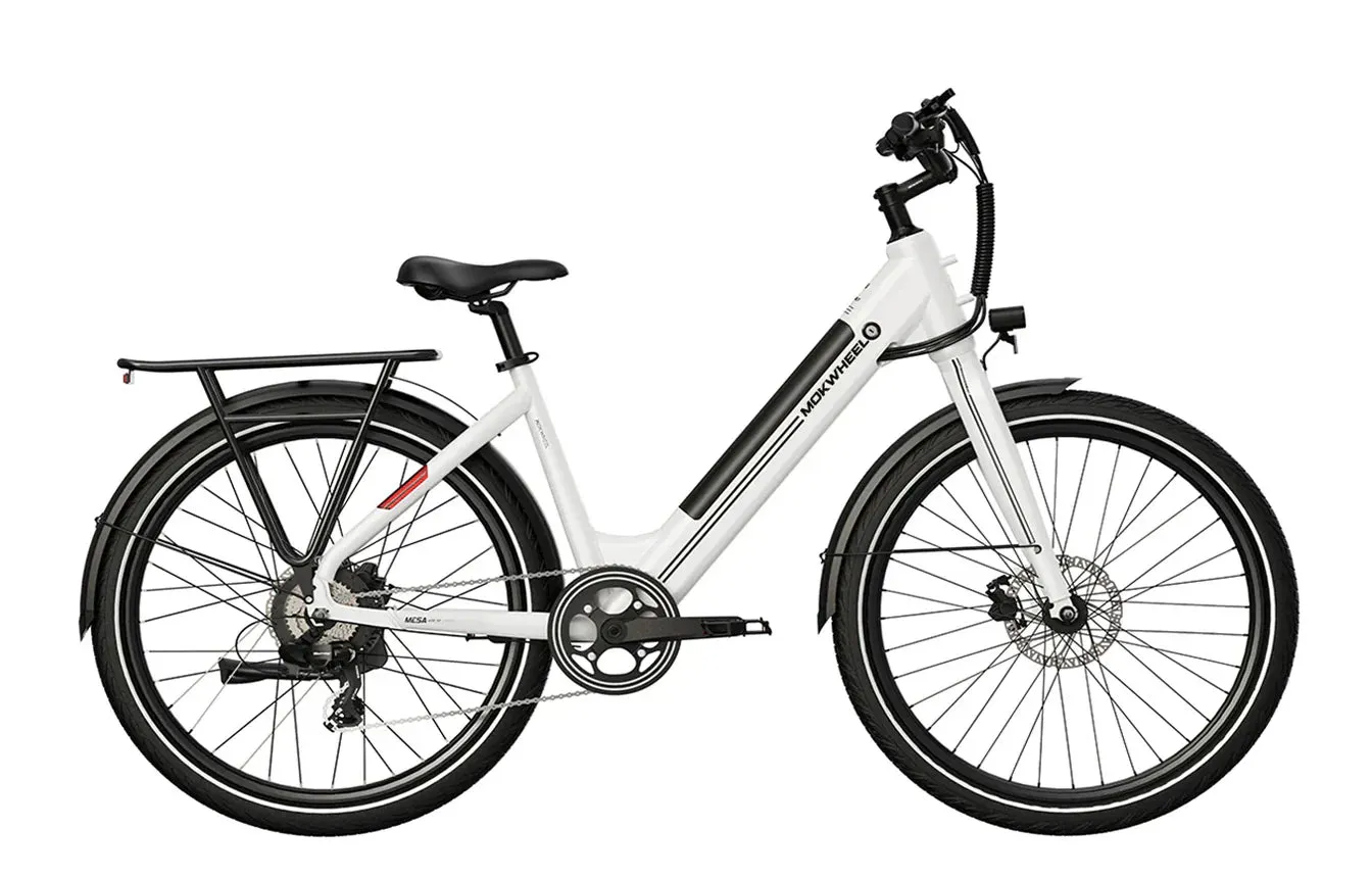 MOKWHEEL Mesa Light ST 350 w Step Thru Ebike 27.5x2.4 Road Electric Beach Cruiser eBike