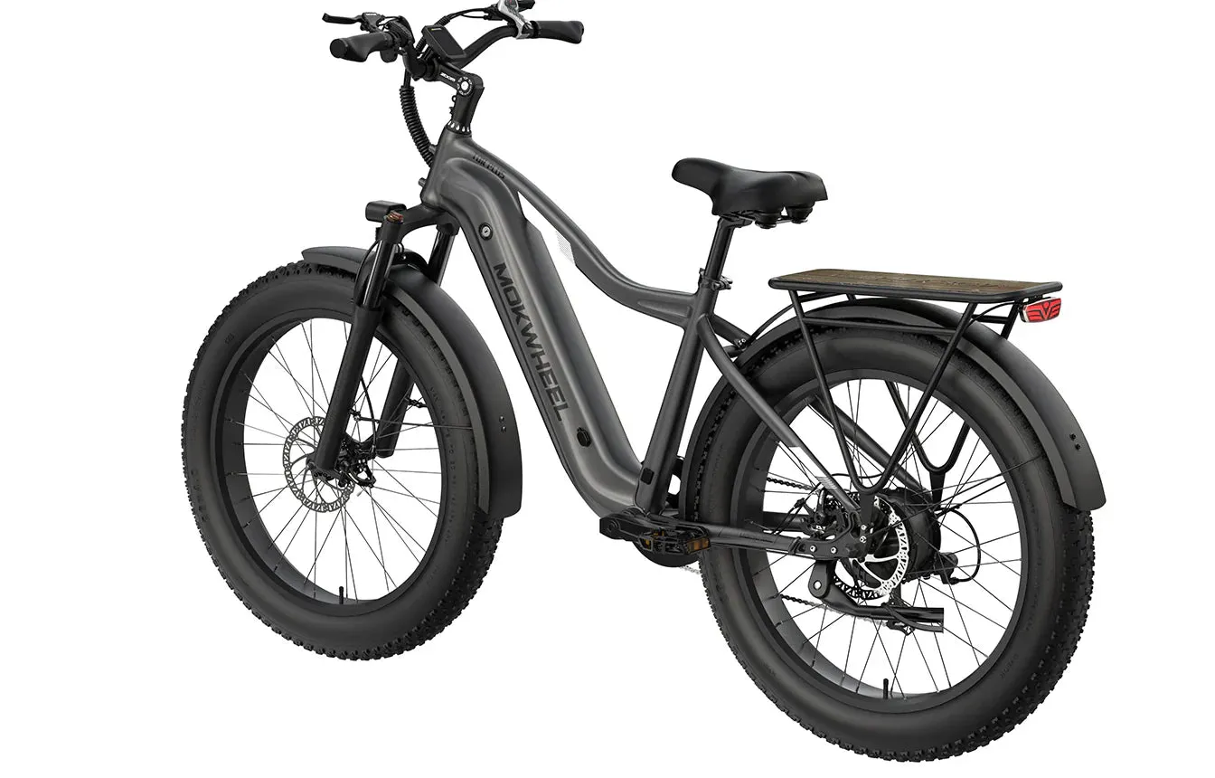 MOKWHEEL Tor Plus 750 w Step Over Ebike 26x4 Fat Tire Fat Tire Electric Beach Cruiser eBike