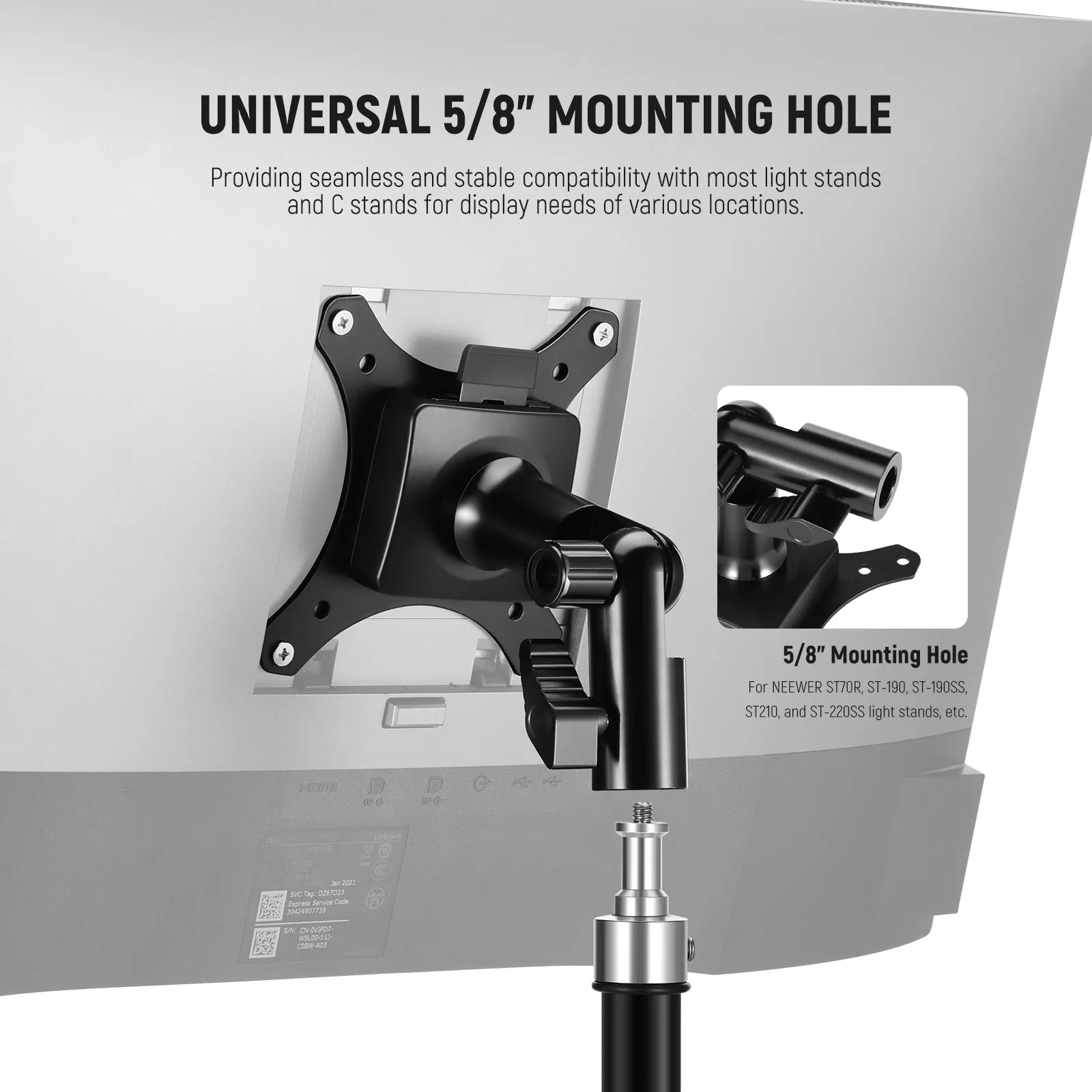 NEEWER MA010 Monitor Mount Adapter with Quick Release VESA Mount