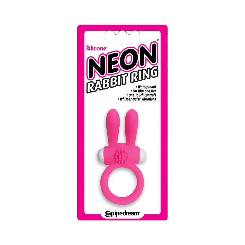 Neon Rabbit Cock Ring Vibrator