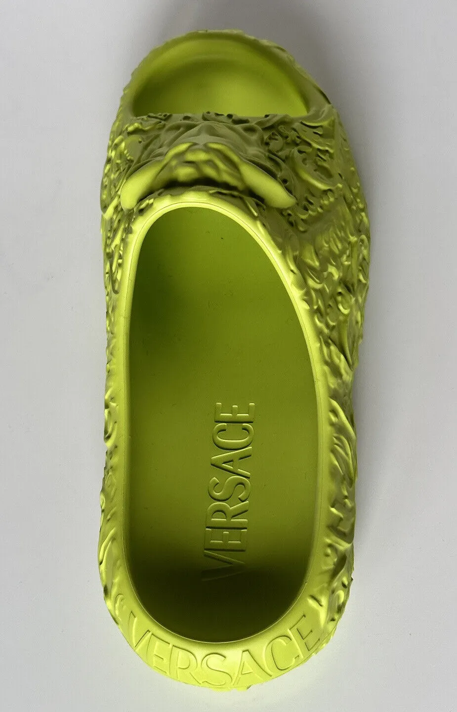 NIB $525 Versace Medusa Head Slides Pool Sandals Green 10 US (43 Eu) 1005746 IT