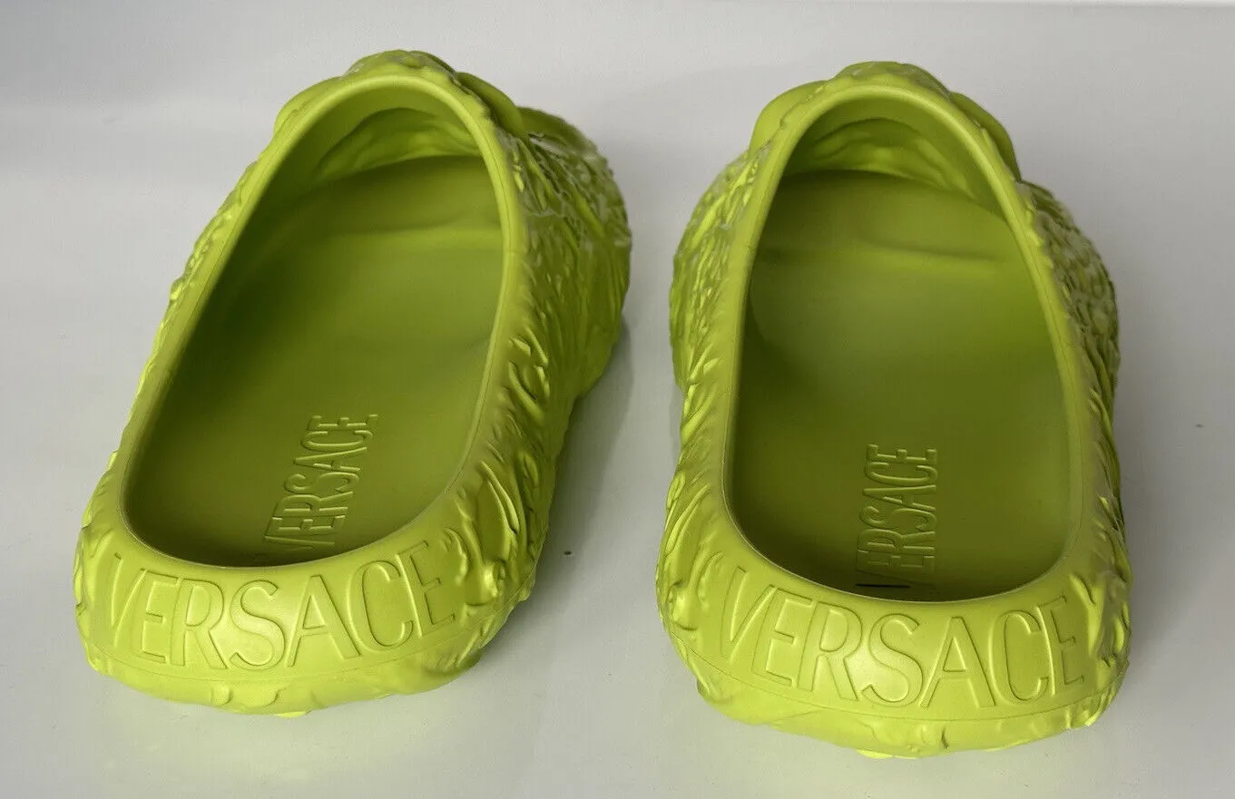 NIB $525 Versace Medusa Head Slides Pool Sandals Green 12 US (45 Eu) 1005746 IT