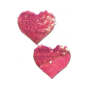 Pastease Color Changing Flip Sequins Heart Pink O/S