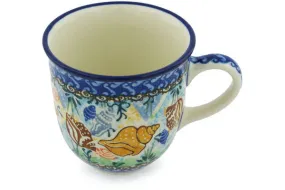Polish Pottery 10 oz Mug Ocean Whisper UNIKAT