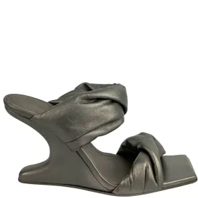 Rick Owens Twisted Sandals in Gunmetal