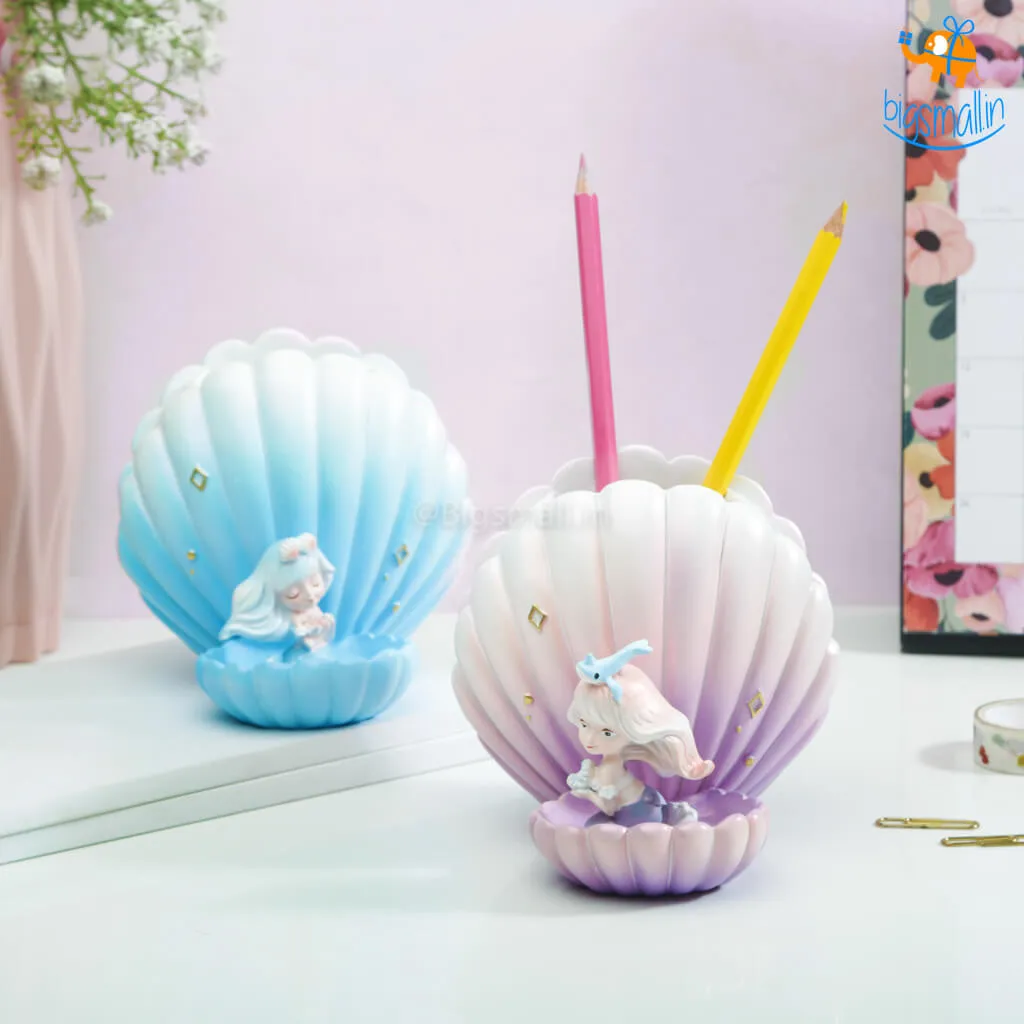 Sea Shell & Mermaid Desk Organizer