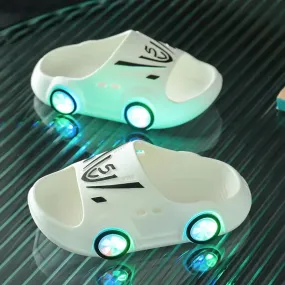 Summer Children LED Lights Slippers Baby Indoor Antiskid Sandals Boy Girl Luminous Shoes Kids Home Parent-child Flip Flops New