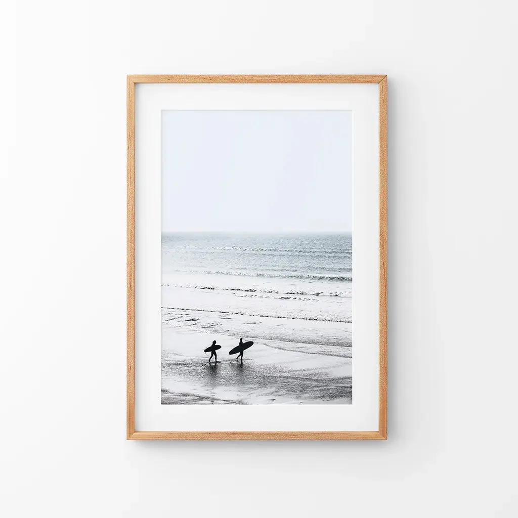 Summer Malibu Themed Wall Decor. Surfers on the Beach