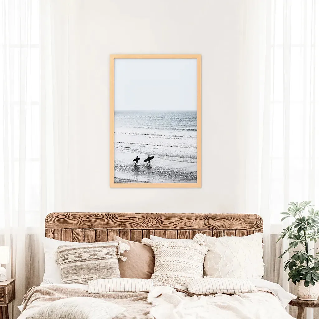 Summer Malibu Themed Wall Decor. Surfers on the Beach