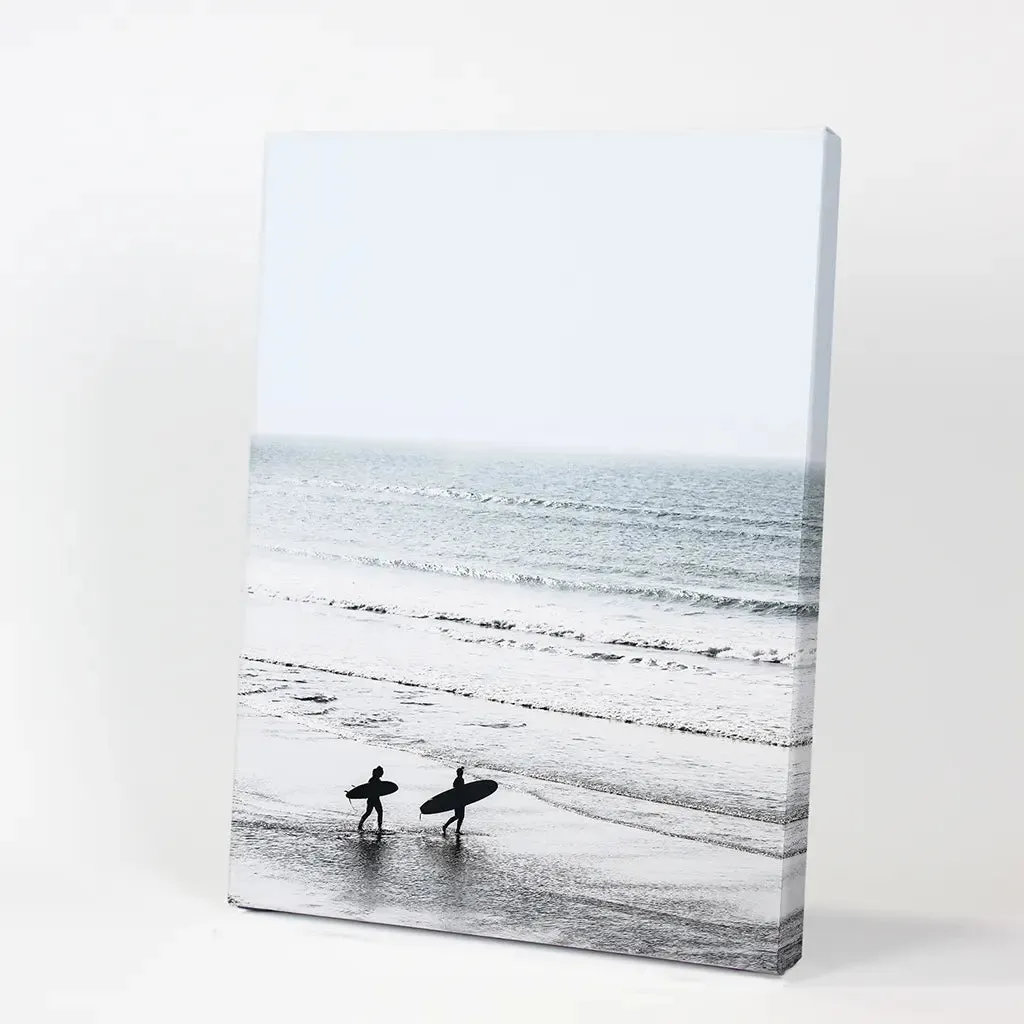 Summer Malibu Themed Wall Decor. Surfers on the Beach