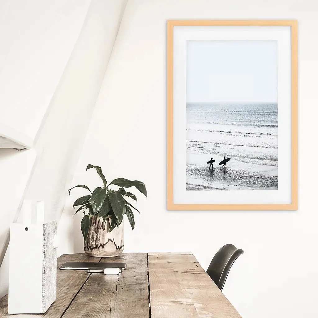 Summer Malibu Themed Wall Decor. Surfers on the Beach