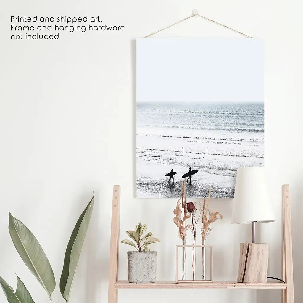 Summer Malibu Themed Wall Decor. Surfers on the Beach