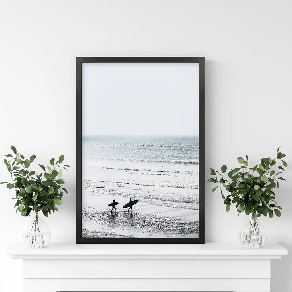 Summer Malibu Themed Wall Decor. Surfers on the Beach