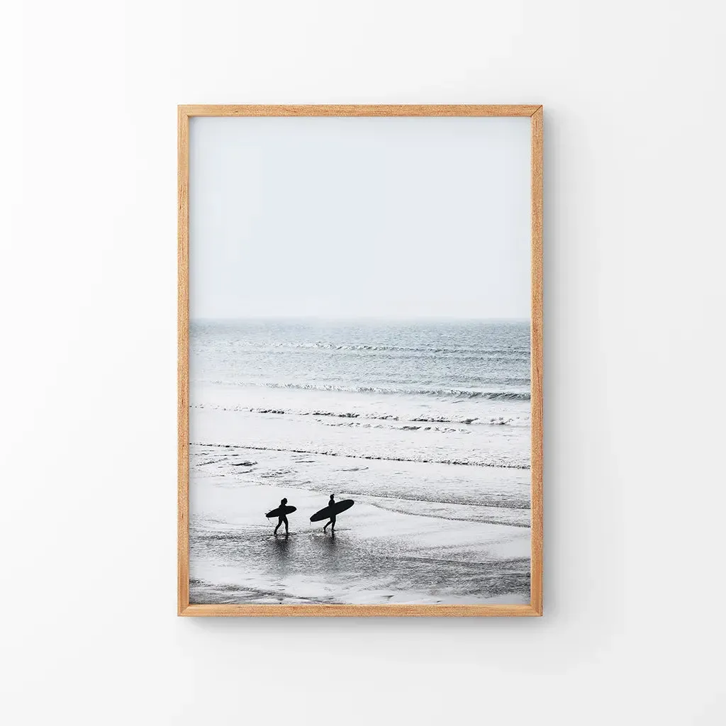 Summer Malibu Themed Wall Decor. Surfers on the Beach