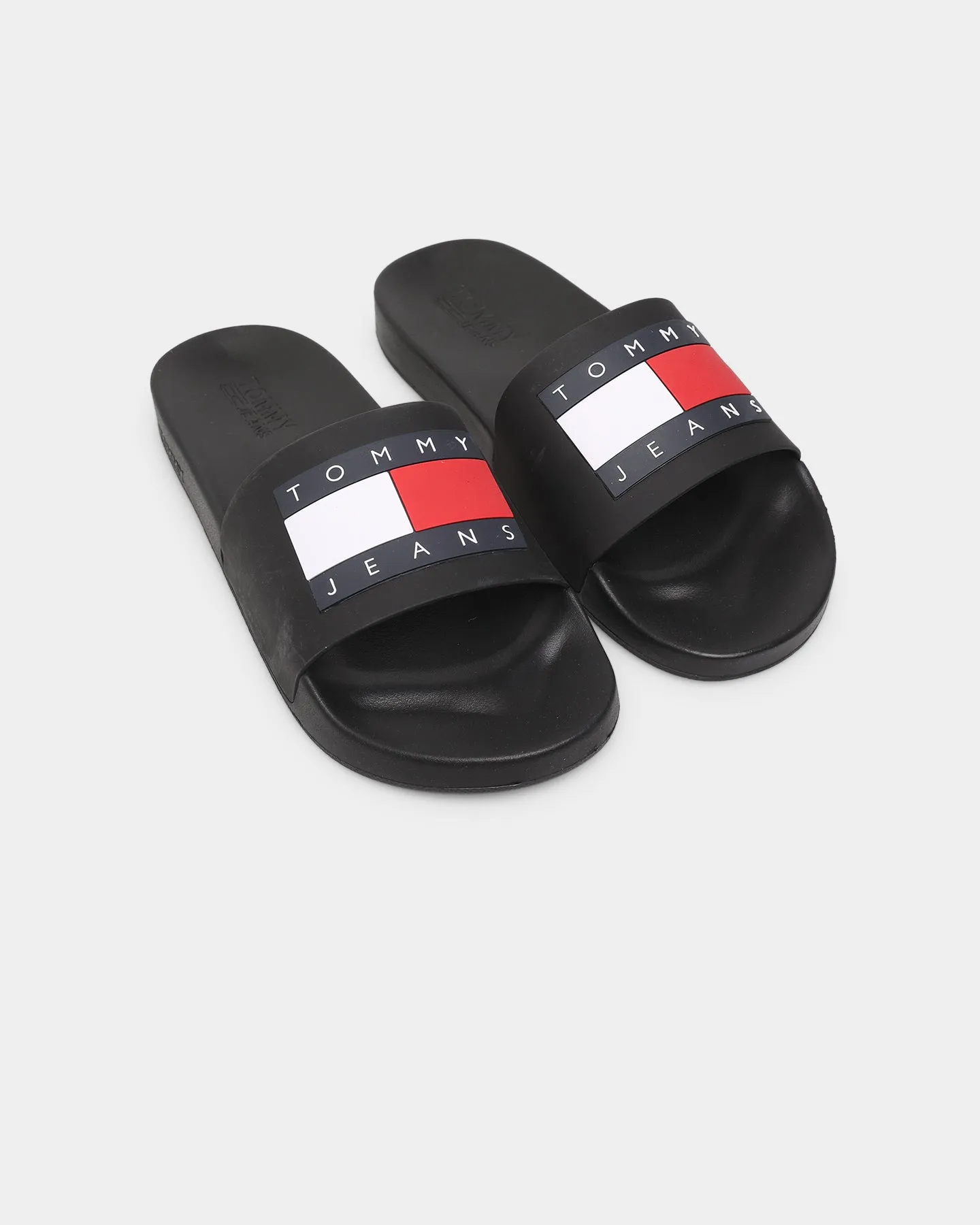 Tommy Jeans Flag Pool Slides Black