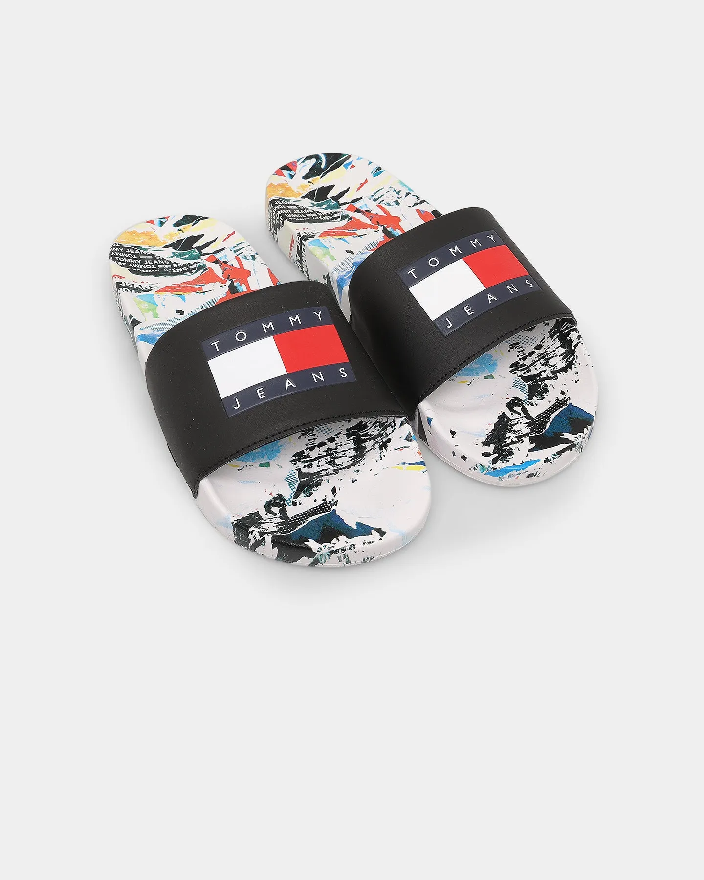 Tommy Jeans TJ Print Pool Slides Collage Print