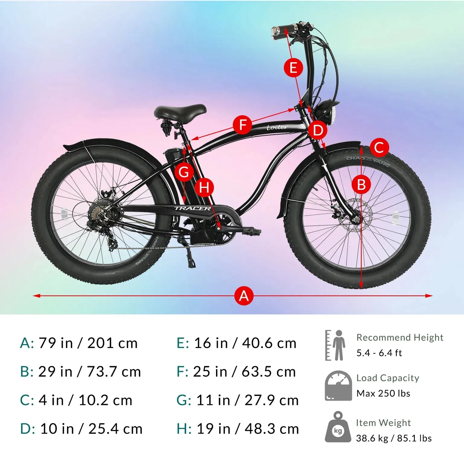 Tracer 26" Loiter Electric Beach Cruiser Bike