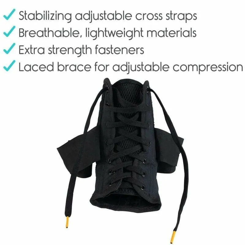 Vive Health Laced Ankle Brace - Black