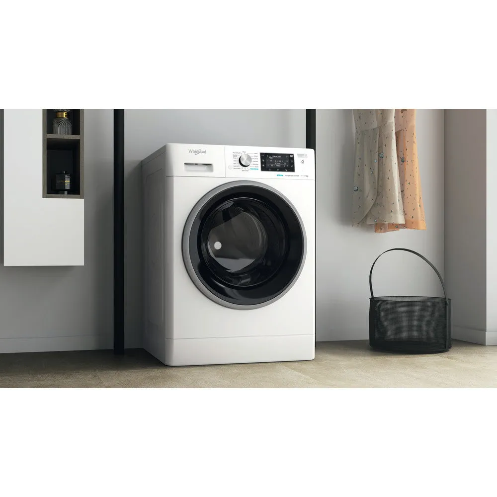 Whirlpool 11KG/7KG 1351 Spin Freestanding Washer Dryer - White | FWDD1174269BSVUK