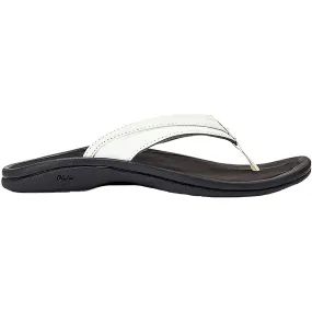 Women's OluKai Ohana White/Black Synthetic