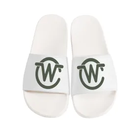 Woodcliff Lake Sandals V2 - White and Green | Customized | Shoe Zero